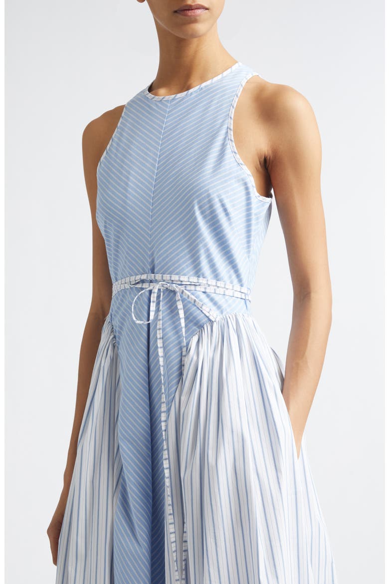 Emin Mixed Stripe Sleeveless Cotton Blend Maxi Dress, Alternate, color, CORNFLOWER/ WHITE
