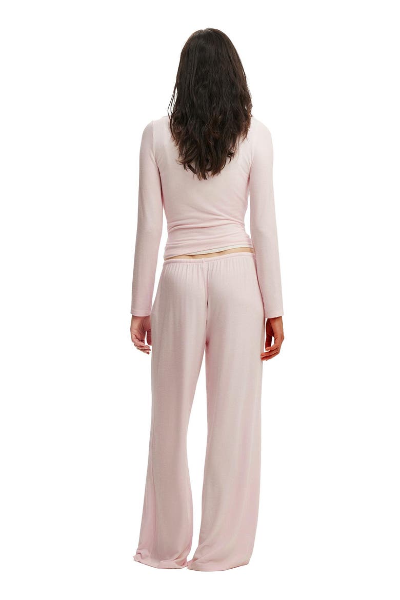 Women's Super Soft Low Rise Wide Leg Pant, Alternate, color, Pink Kiss