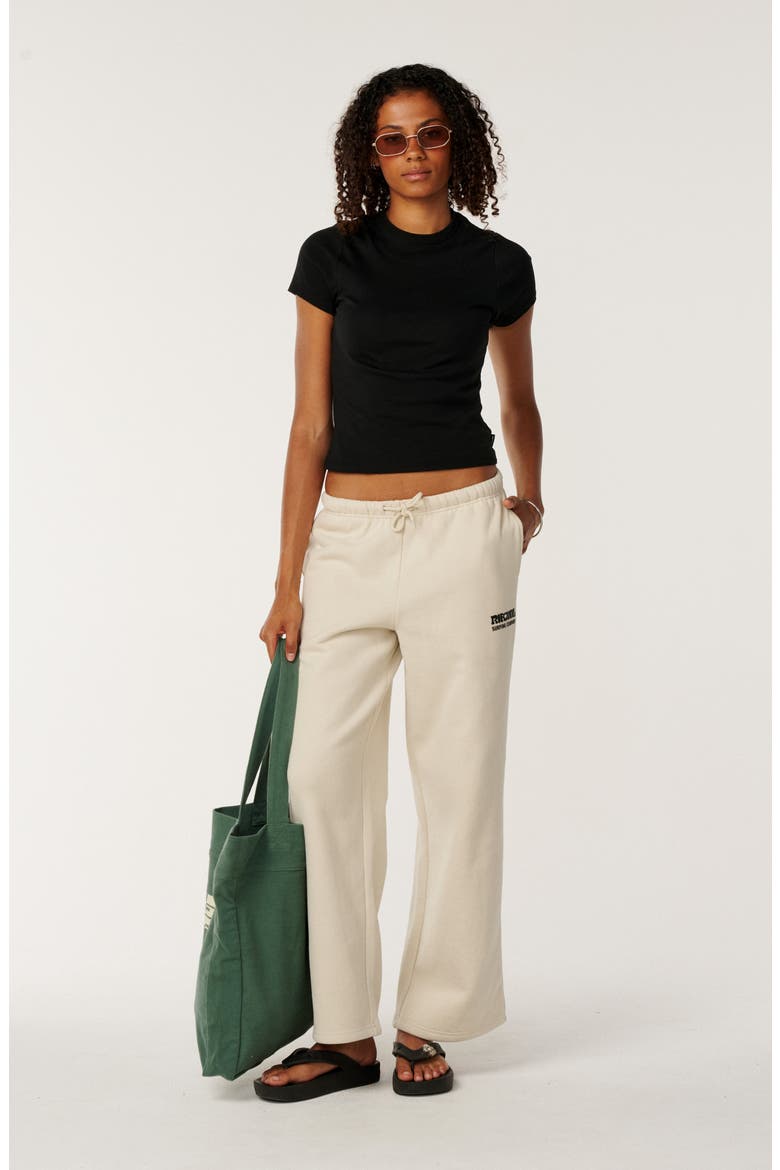 Surf Puff Wide Leg Sweatpants, Alternate, color, NATURAL