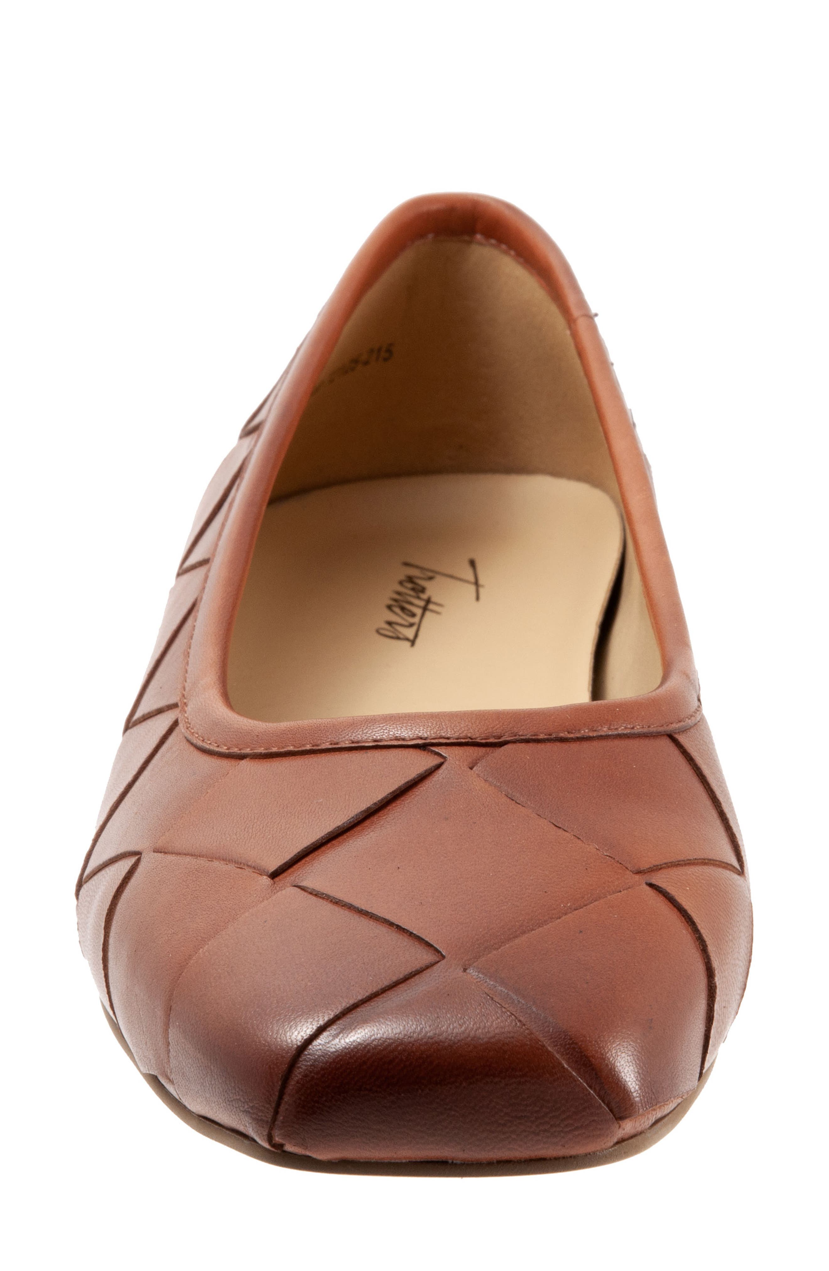 Trotters Hanny Flat, Alternate, color, Luggage Leather