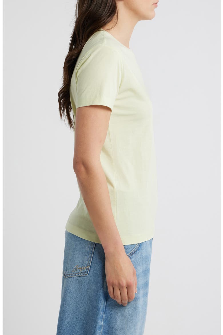 Elove Embroidered Short Sleeve Cotton T-Shirt, Alternate, color, CUCUMBER