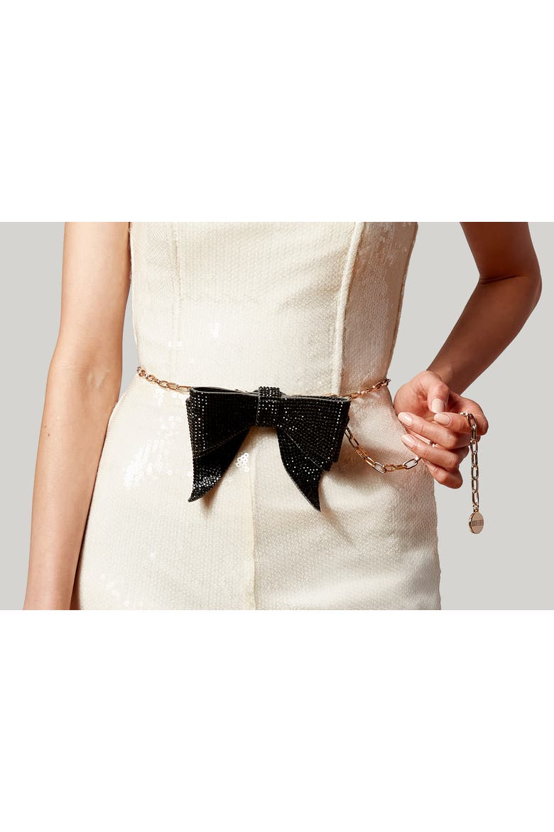 Bow Chain Belt, Main, color, Champagne Jet