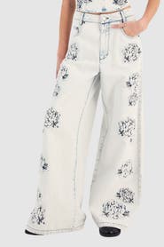 NASTY GAL Acid Wash Baggy Denim Jean