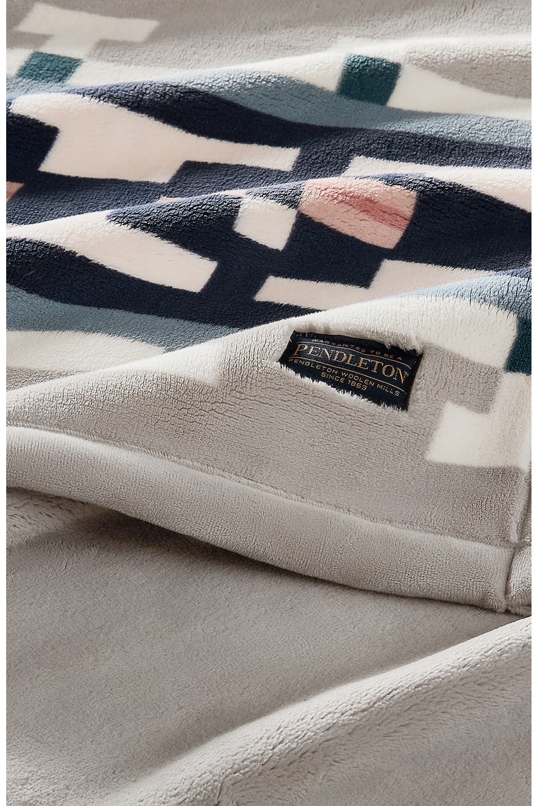 Sandhills Printed Plush Throw, Alternate, color, TAN