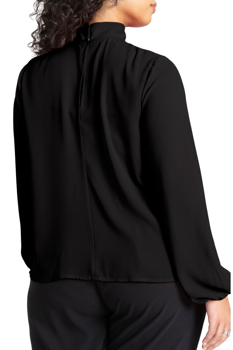 Twist Neck Cutout Top, Alternate, color, BLACK ONYX