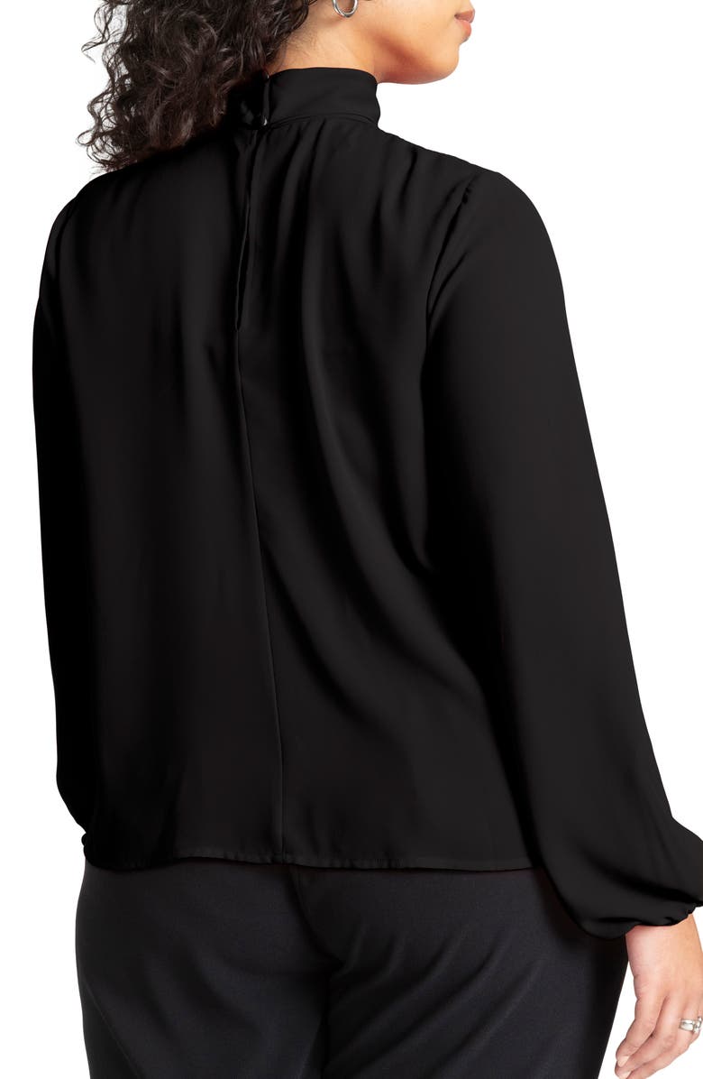 ELOQUII Twist Neck Cutout Top, Alternate, color, 