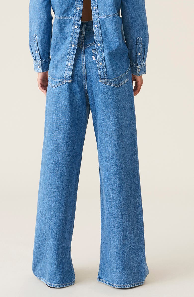 Ganni x Levi's<sup>®</sup> High Waist Wide Leg Jeans, Alternate, color,