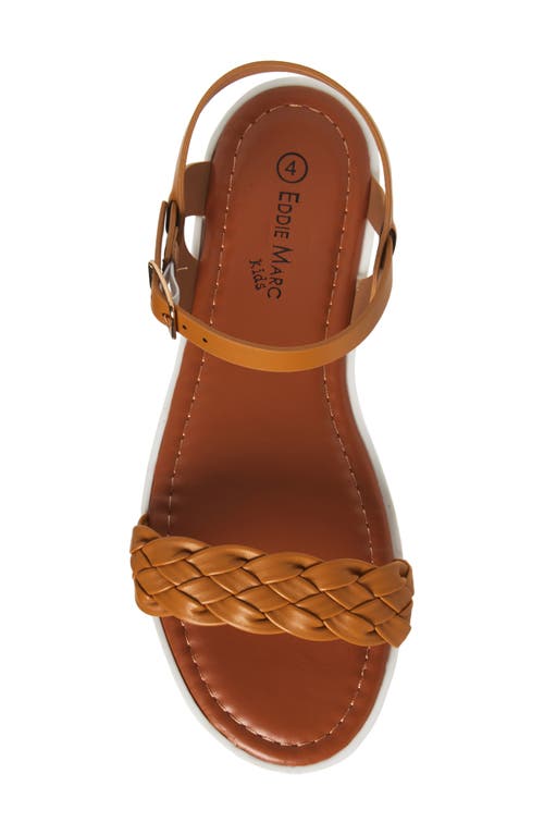 Extreme By Eddie Marc Kids' Braided Strap Sandal In Tan