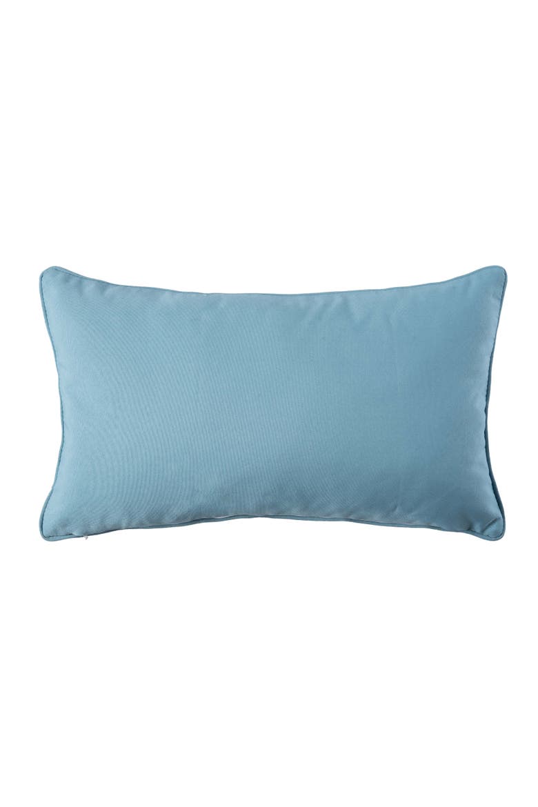 Hermit Crab Coastal Sand Beach Embroidered Lumbar Throw Pillow, 12" x 21", Alternate, color, Blue