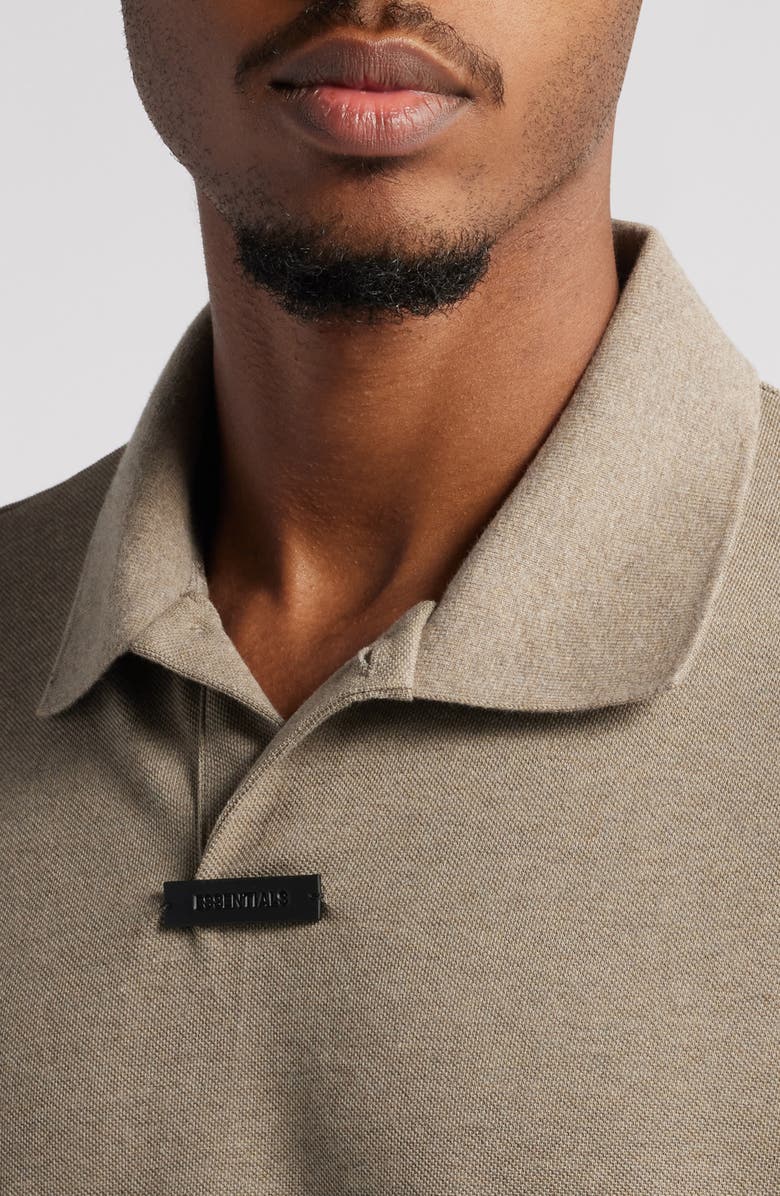 Fear of God Essentials Oversize Cotton Blend Piqué Polo, Alternate, color, 