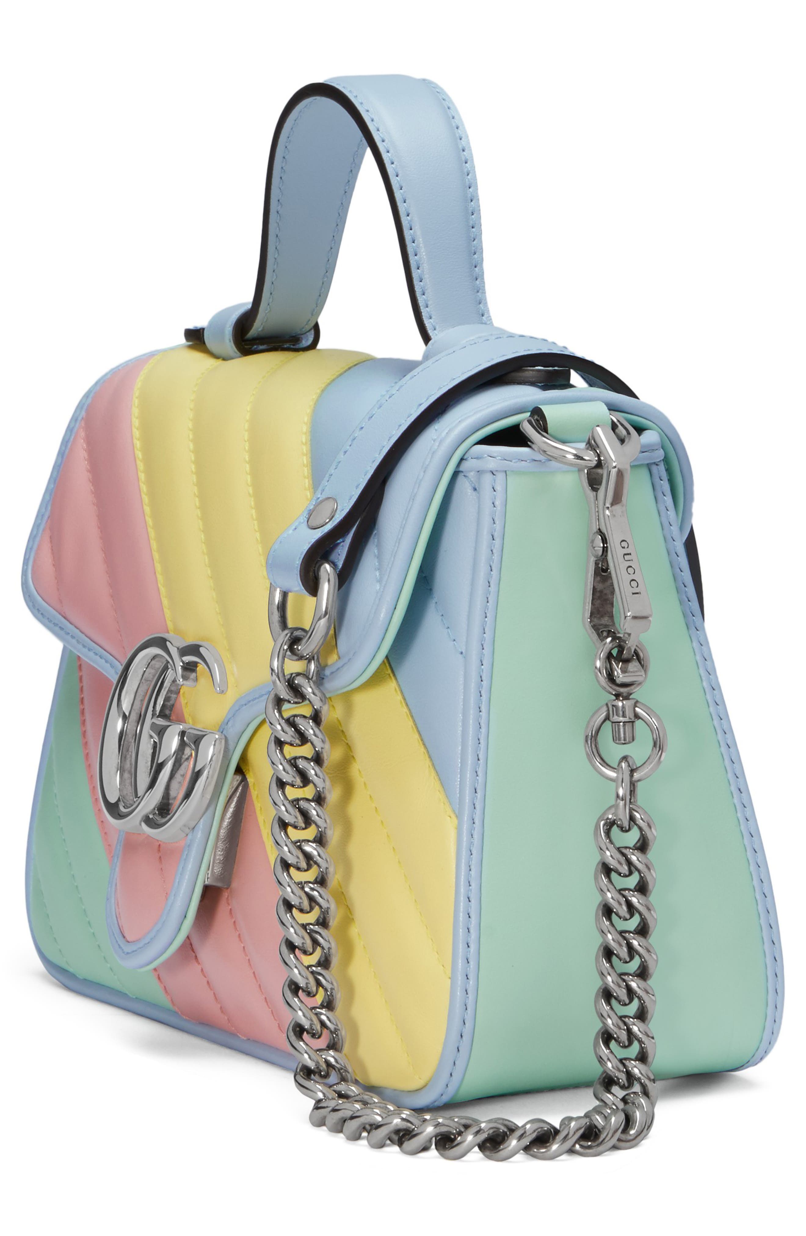 Gucci Small GG 2.0 Matelassé Leather Top Handle Bag, Alternate, color, 