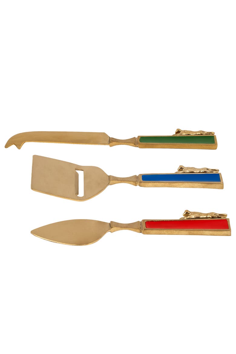 Rampur Steel Cheese Serving Set Cheerland Set of 3, Alternate, color, Gold