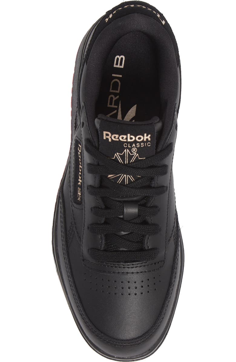 Reebok x Cardi Coated Club C Double Platform Sneaker, Alternate, color,