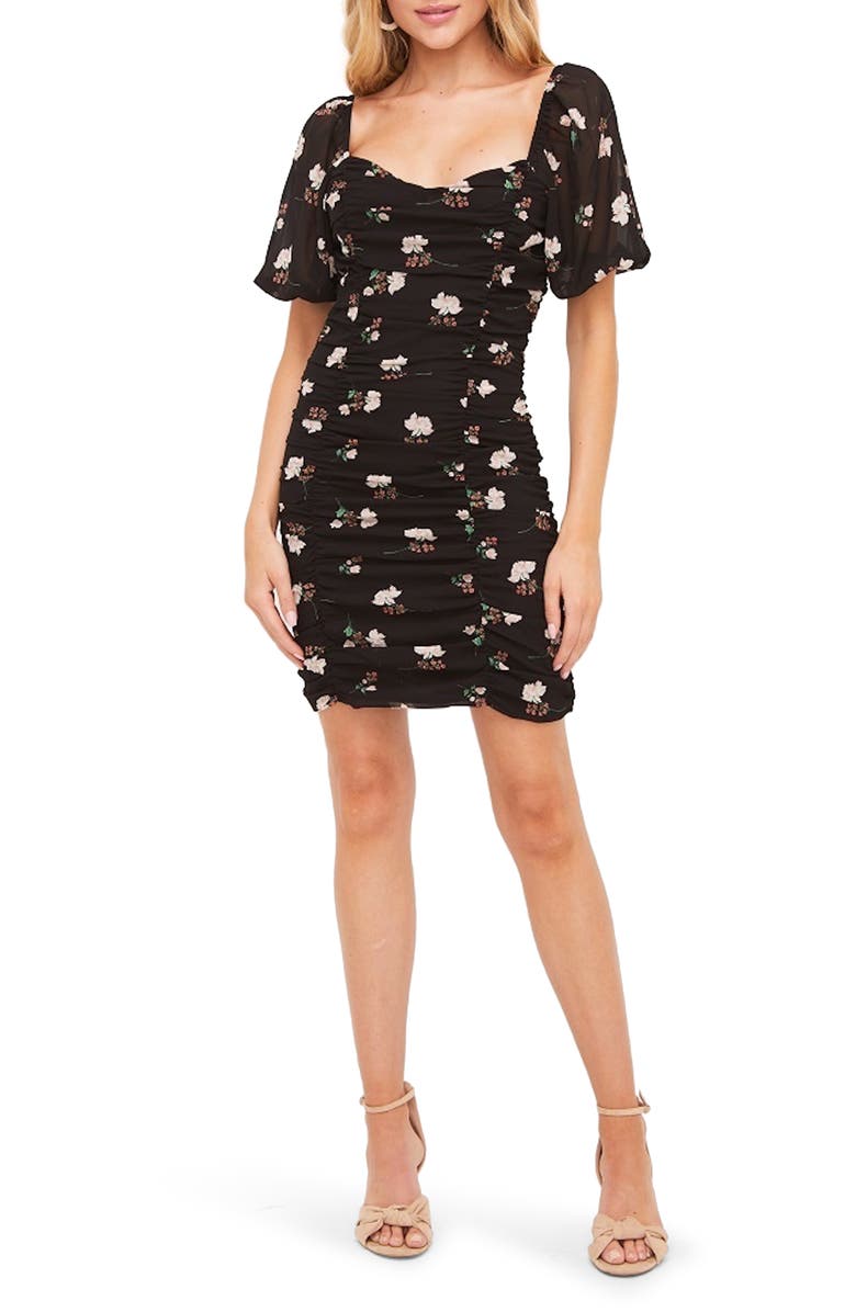 All in Favor Sasha Ruched Minidress, Main, color, 