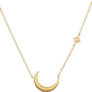 Satya Jewelry Ethereal Guide Moonstone Moon and Star Necklace