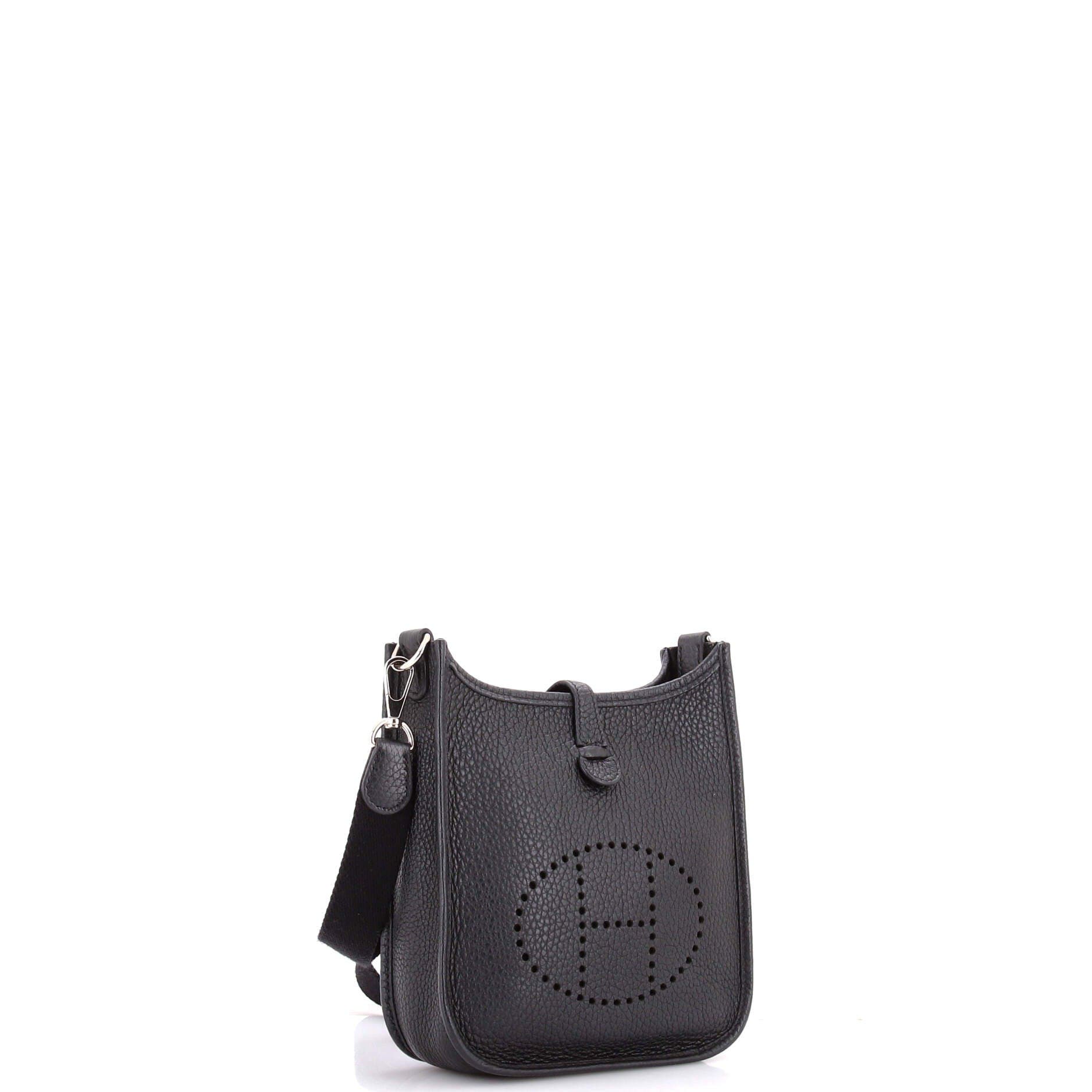 Pre-Owned Hermes Evelyne Bag Gen III Clemence TPM, Alternate, color, Noir