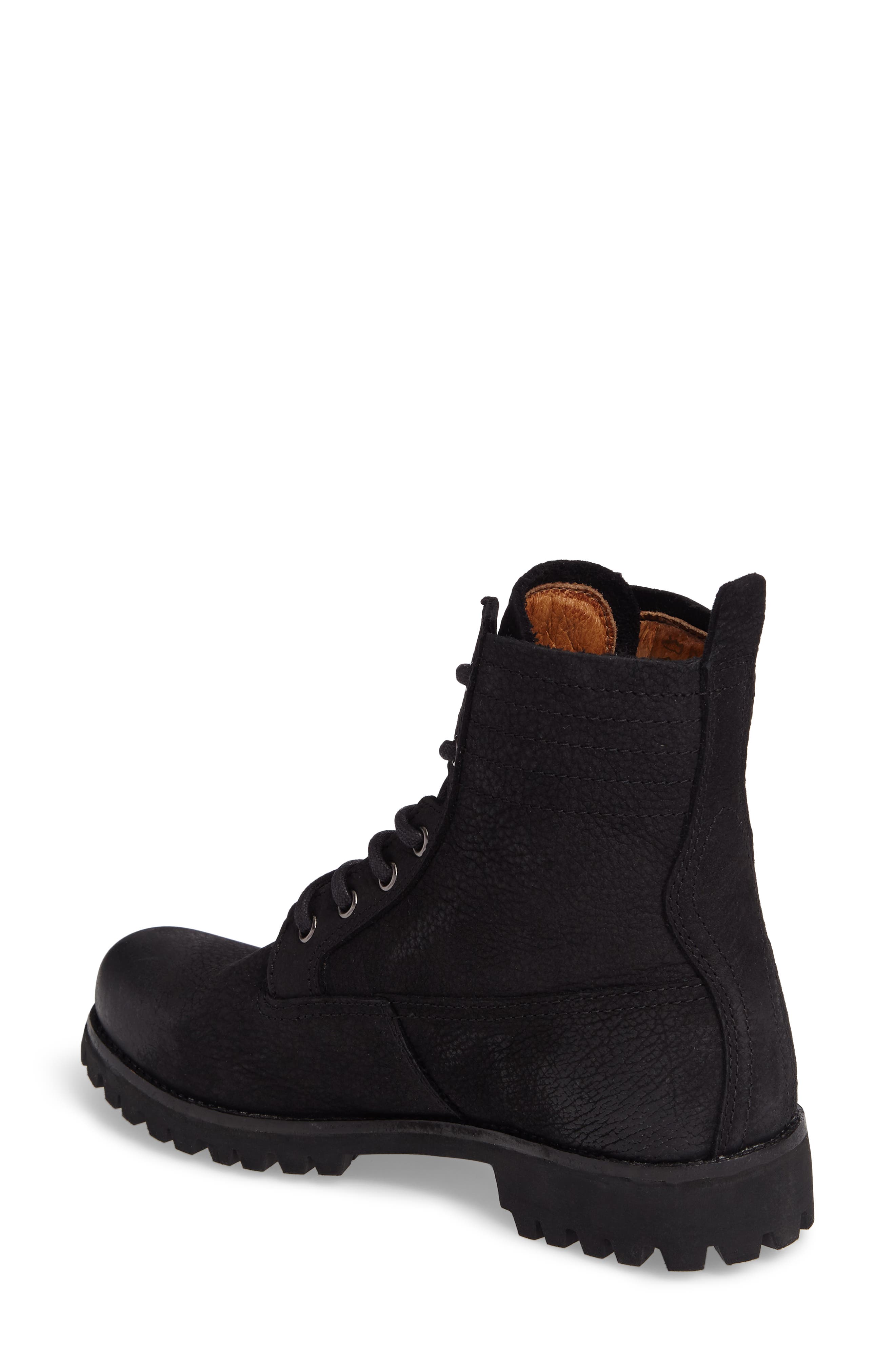 Blackstone OL23 Lace-Up Boot, Alternate, color, Black Leather