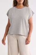 Eileen Fisher Stripe Crewneck Organic Cotton Top