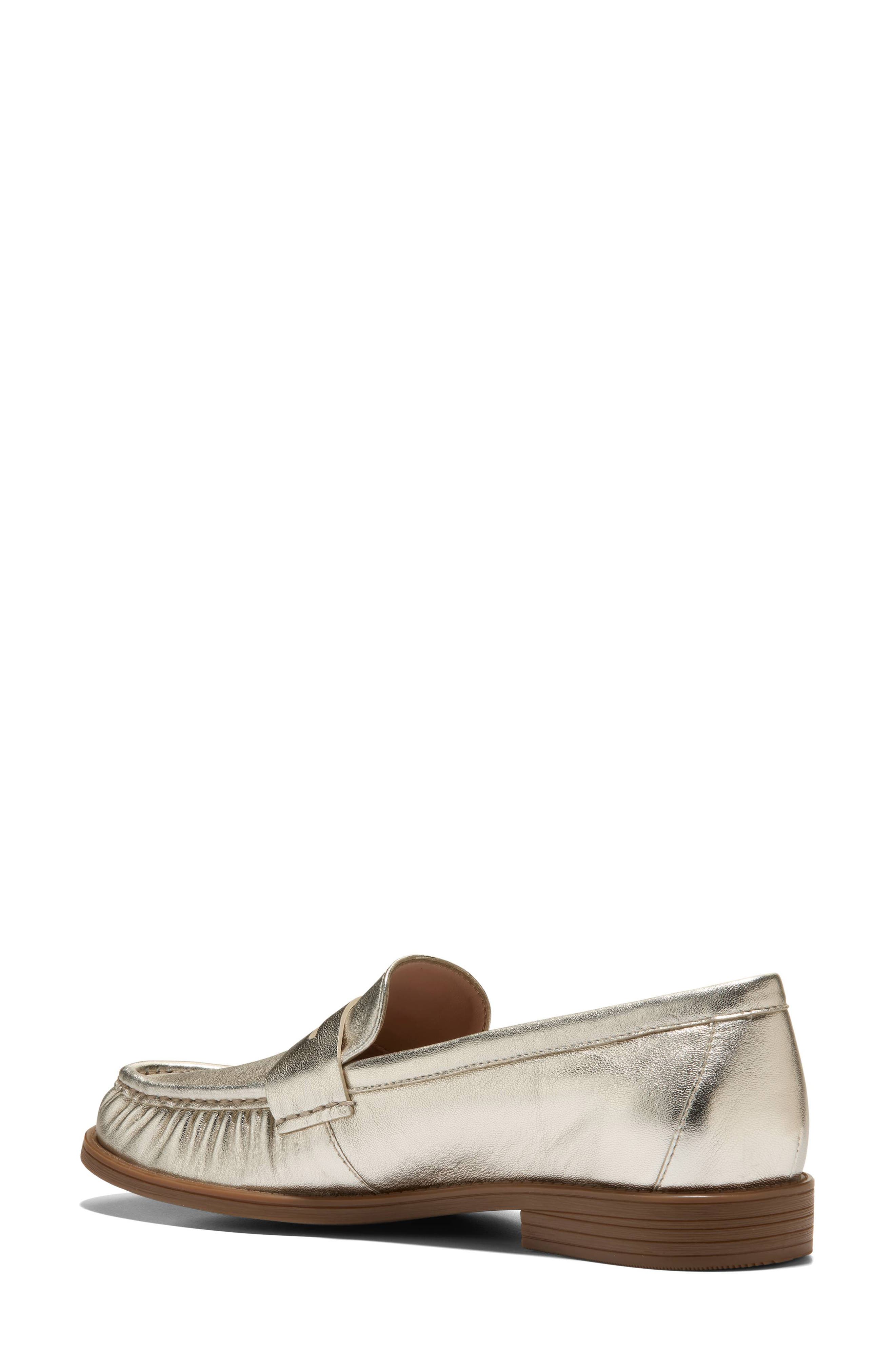 Stassi Penny Loafer, Alternate, color, SOFT GOLD LEATHER