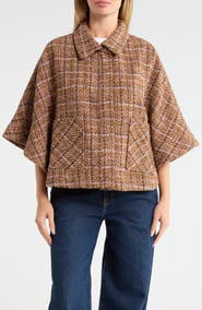 Democracy Tweed Capelet Poncho