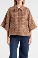 Democracy Tweed Capelet Poncho