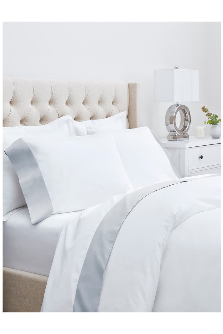 Signature Colorblock Sheet Set, Main, color, WHITE/ SHORE