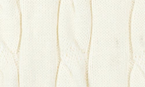 Brooks Brothers Kids' Cable Stitch Quarter Zip Pullover In White