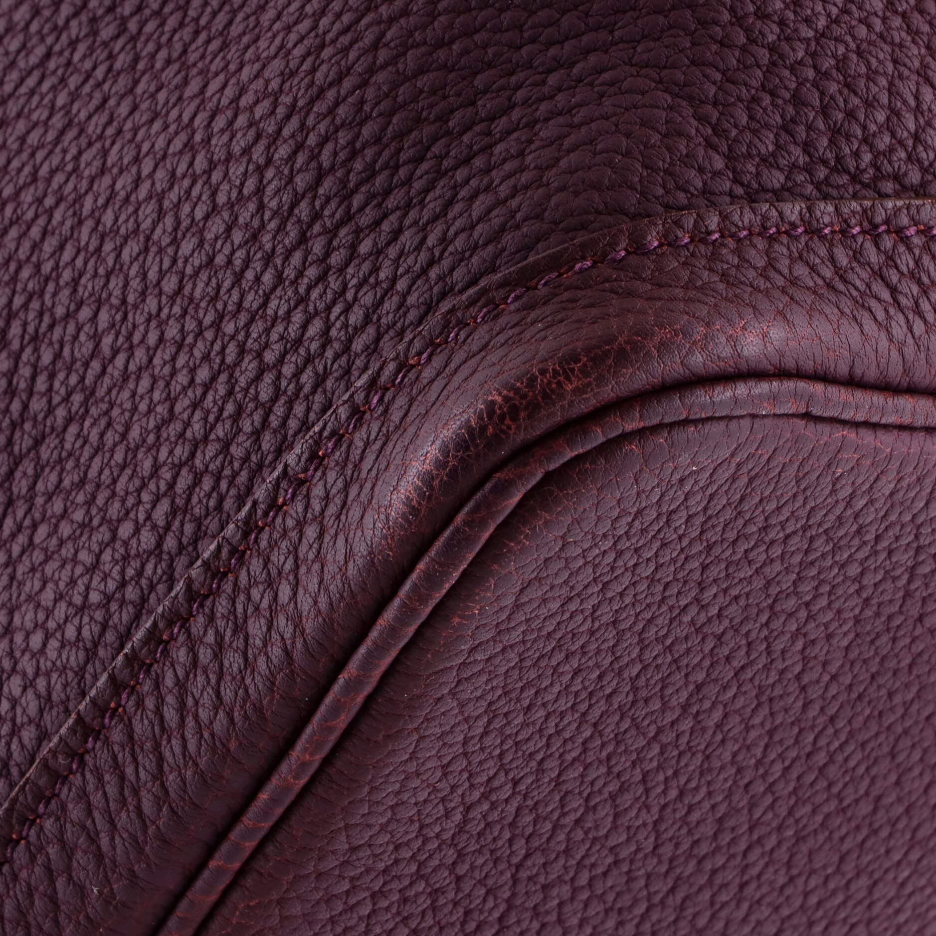 Pre-Owned Hermes Garden Party Tote Leather 36, Alternate, color, Cassis