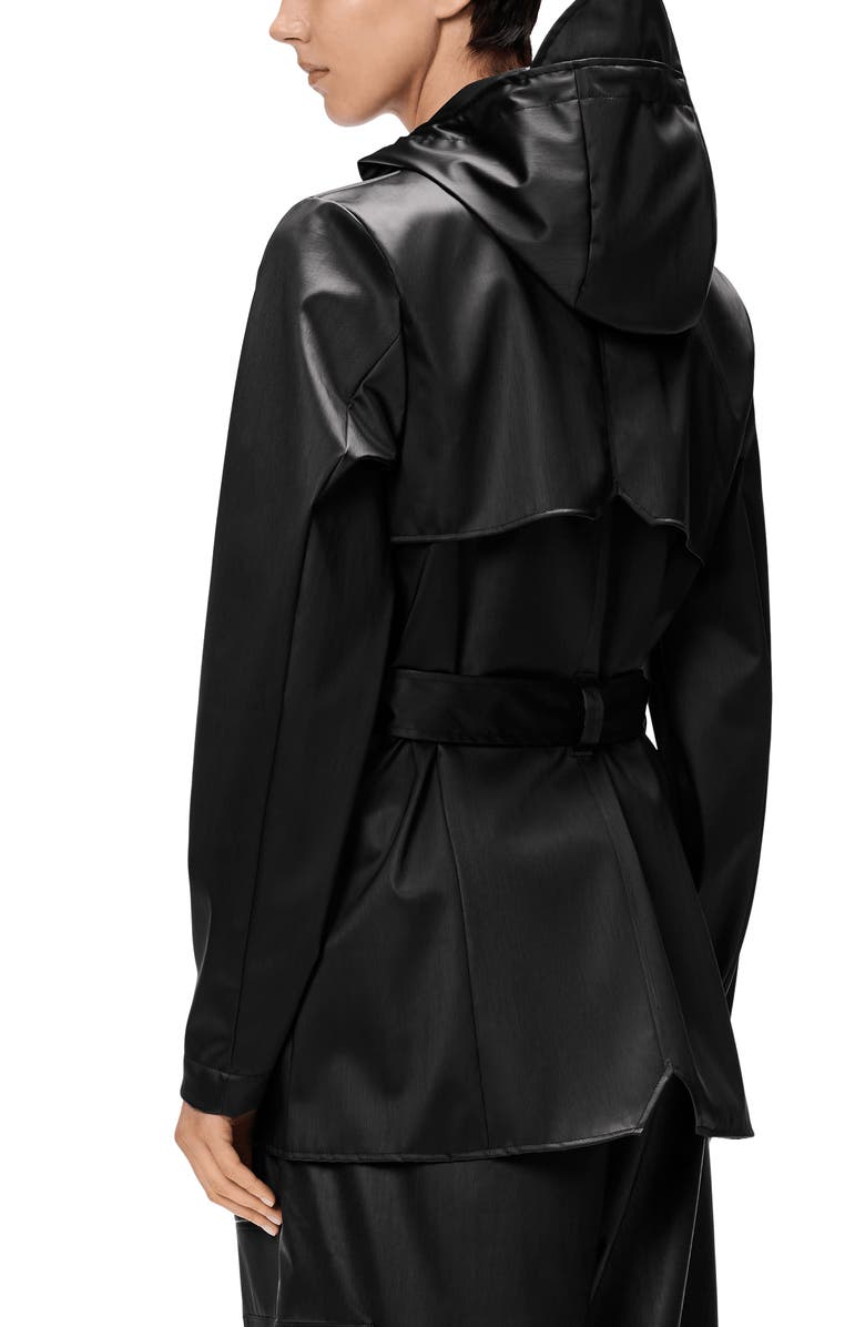 Rains Curve Waterproof Rain Jacket, Alternate, color, Black Grain