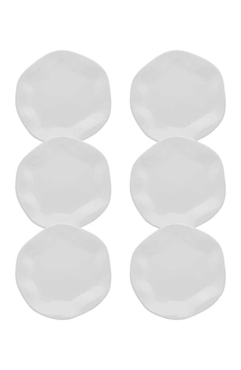 MANHATTAN COMFORT RYO 6 Medium 8.46" Salad Plates - White, Alternate, color, 