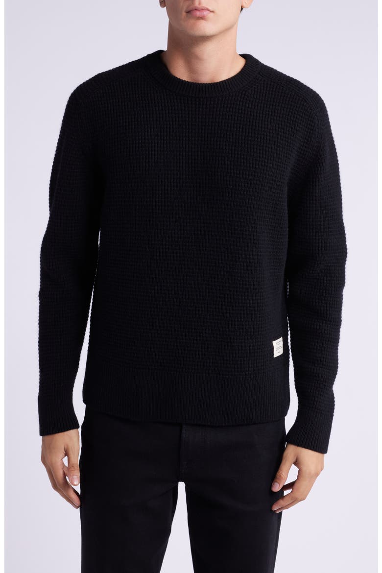 Thermal Wool & Cashmere Sweater, Main, color, DEEP BLACK