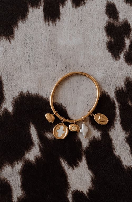 Joiana Jewelry Stamp Coin Charm In Gold
