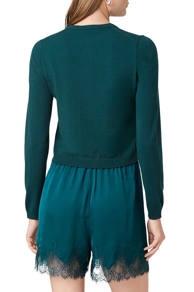 Crop Cardigan, Alternate, color, DEEP TEAL