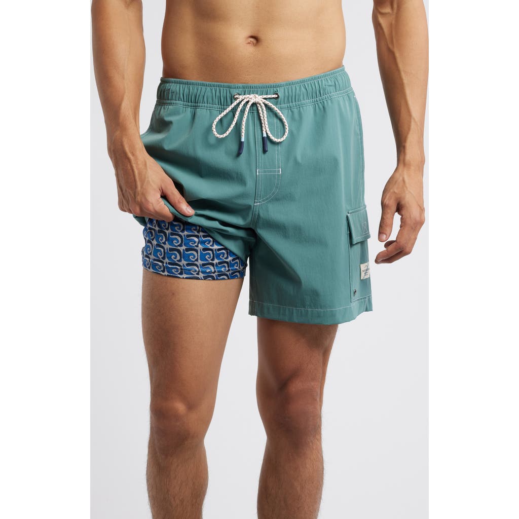 Fair Harbor Breaker Water Repellent Swim Trunks in Seapine  product