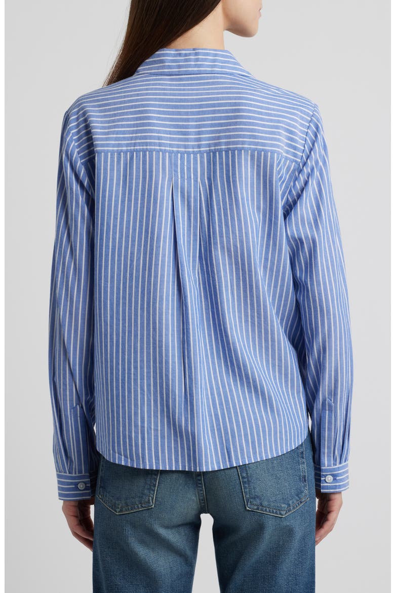 Candy Stripe Cotton Blend Button-Up Shirt, Alternate, color, MONTE CAVO