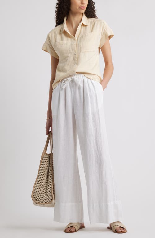 CASLONR CASLON(R) COTTON GAUZE BUTTON-UP SHIRT 