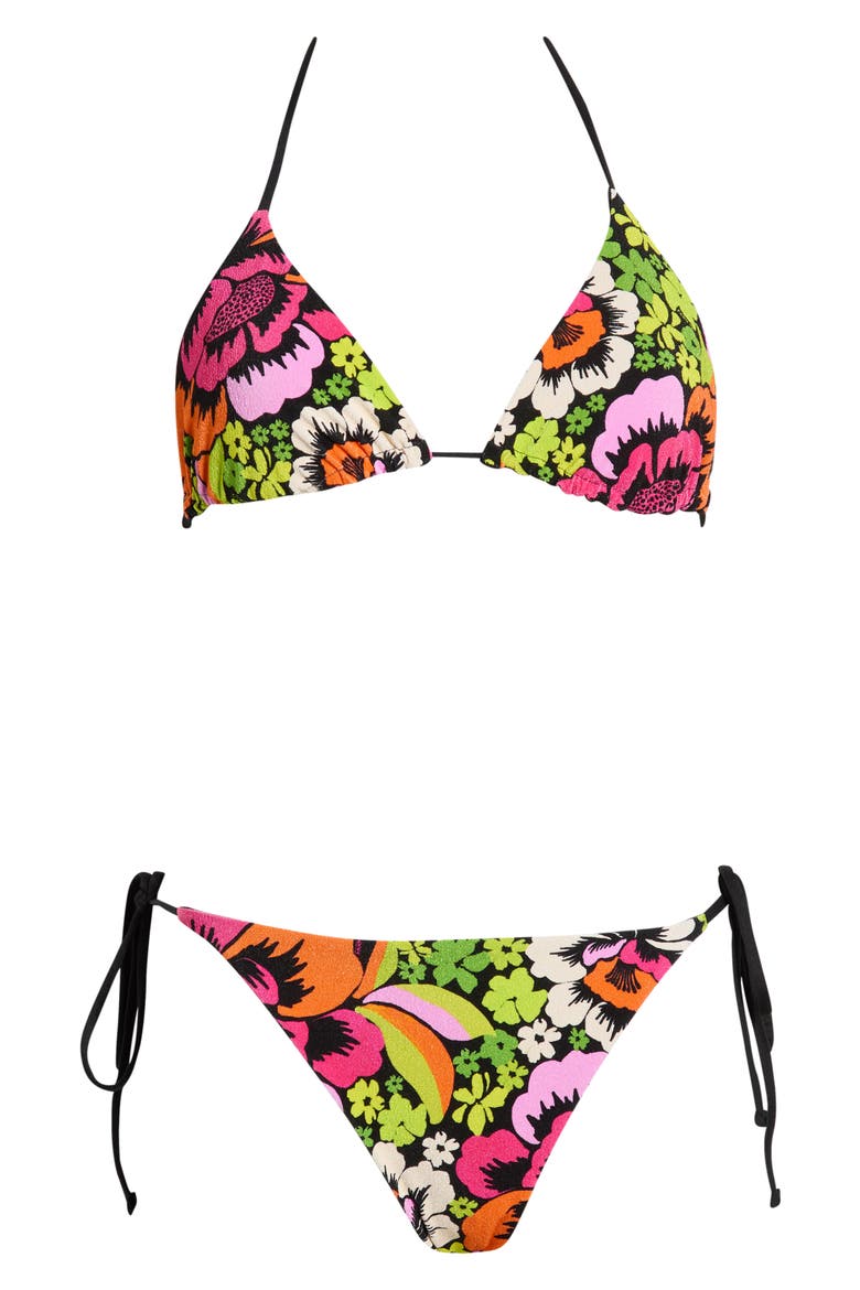 Carioca Slider Triangle Bikini Top, Alternate, color, BLOOM