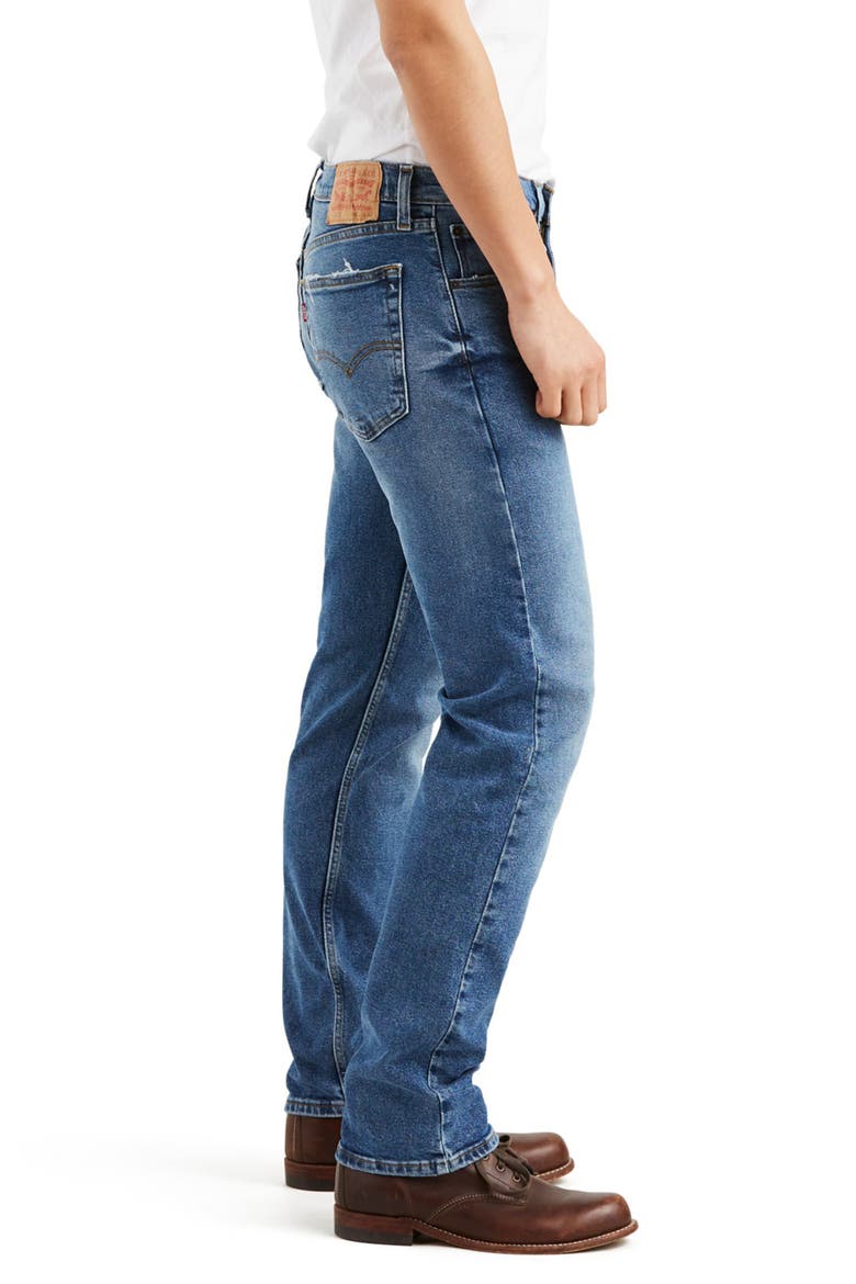 505 Regular Fit Straight Leg Jeans, Alternate, color, FEEL THE MUSIC