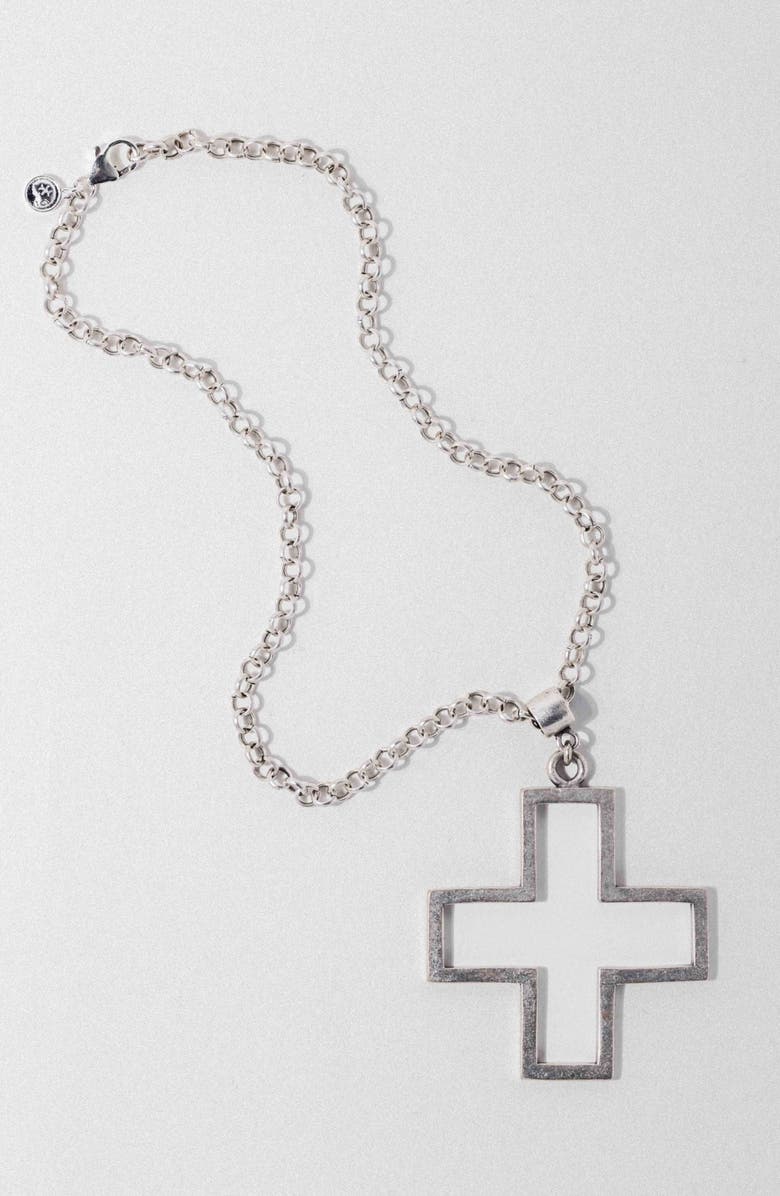 Child of Wild Madonna Cross Necklace, Alternate, color, Silver