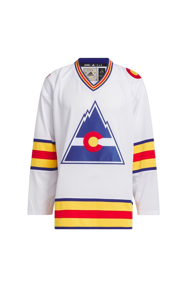 adidas Men's adidas White CO Rockies Team Classic Jersey, Alternate, color,
