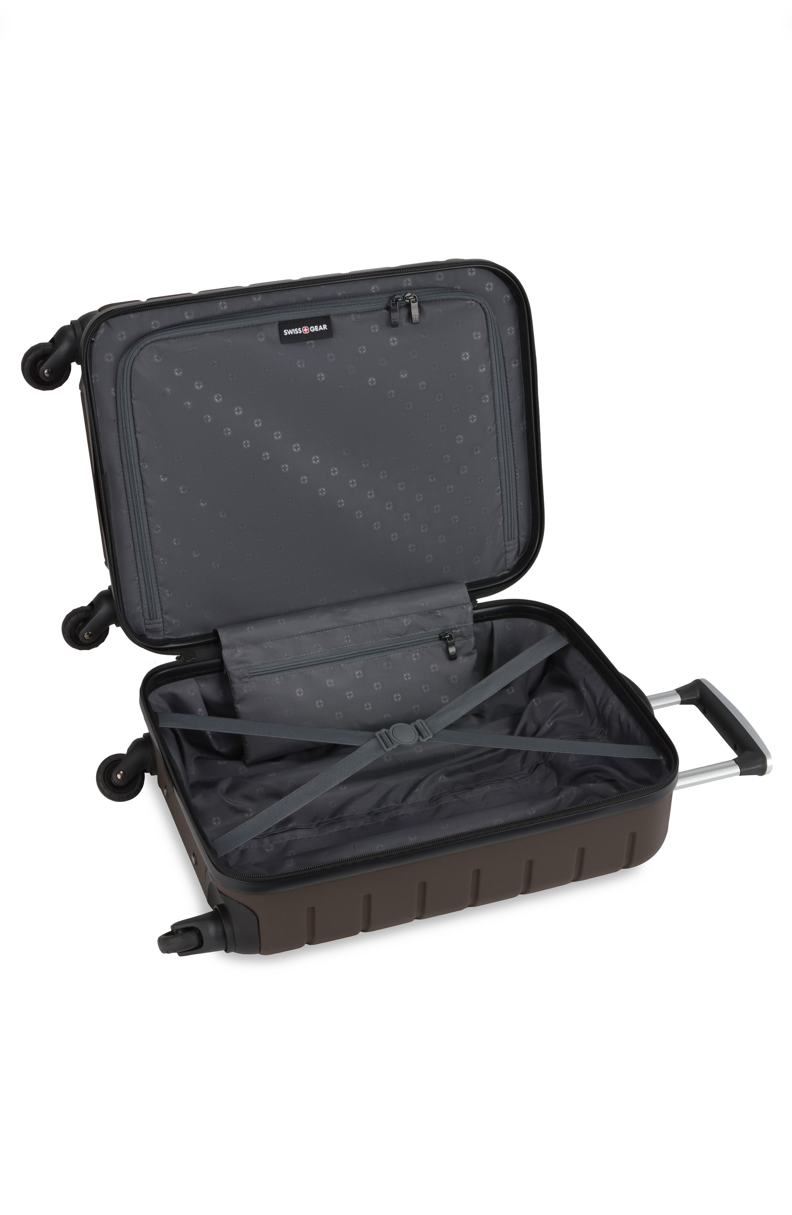 SWISSGEAR 20-Inch Hardside Spinner Carry-On Suitcase, Alternate, color, Chocolate