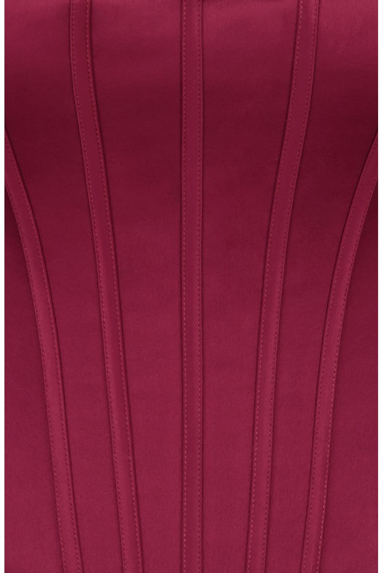 Iman Satin Corset Top, Alternate, color, WINE