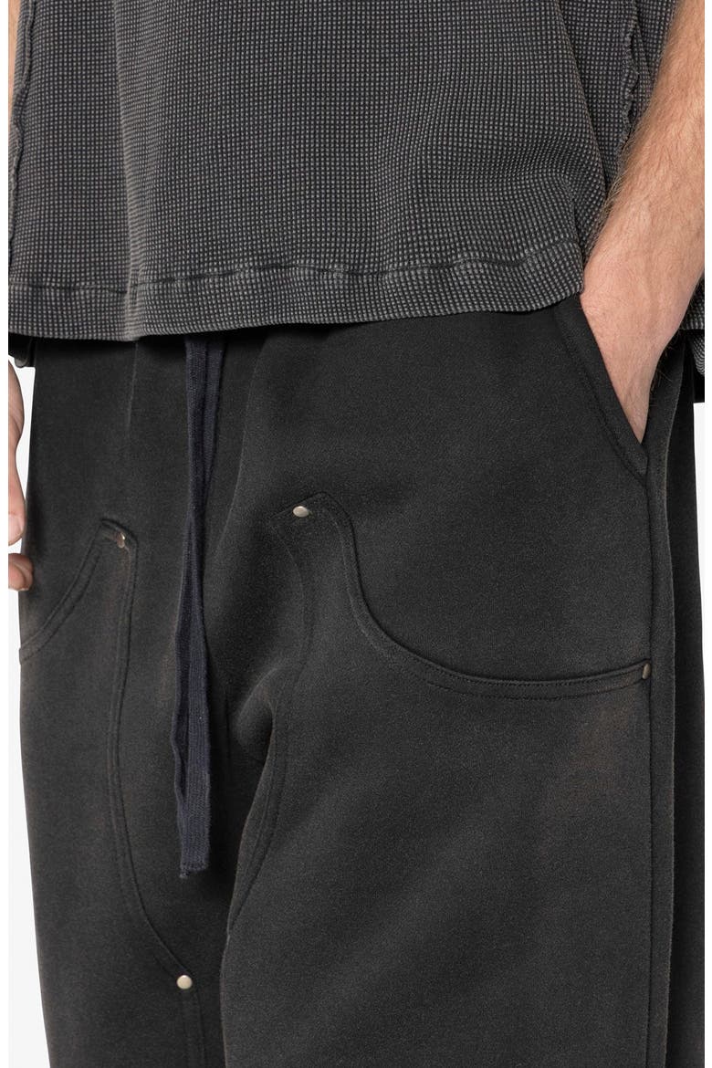 West Baggy Fit Double Knee Sweatpants, Alternate, color, WASHED BLACK