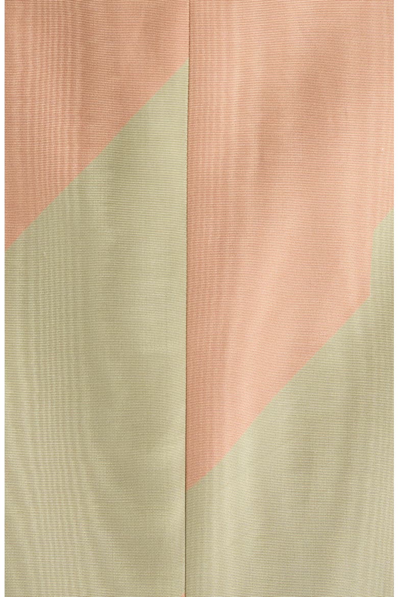 Broken Stripe Print Cotton Moiré Ottoman Coat, Alternate, color, PISTACHE