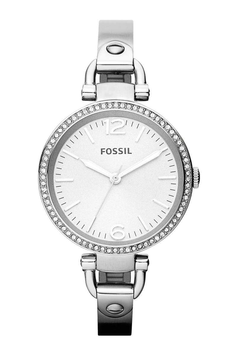 Fossil 'Georgia' Crystal Bezel Watch, 32mm, Main, color, 