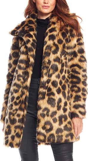 DONNA SALYERS FABULOUS FURS Stardust Leopard Print Faux Fur DONNA SALYERS FABULOUS FURS Stardust Leopard Print Faux Fur