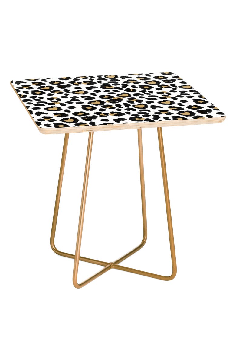 Deny Designs Leopard Heart Side Table, Main, color,