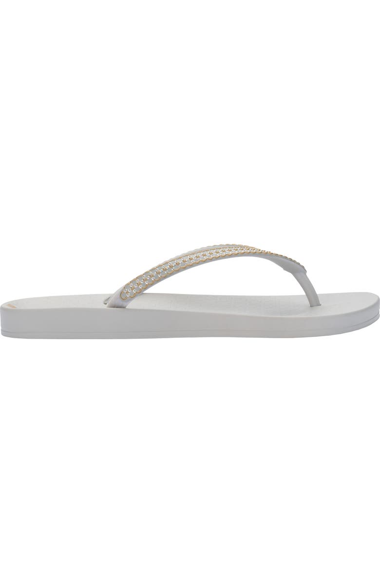 Ipanema Crystal Mesh Flip Flop, Alternate, color, Grey/ Gold