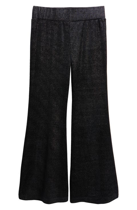 Kids' Allover Foil Print High Waist Stretch Flare Pants (Big Kid)