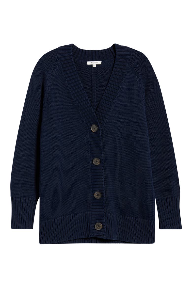Oversized Cotton Cardigan, Alternate, color, MIDNIGHT NAVY